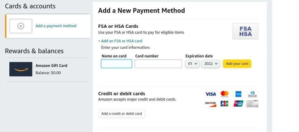 How To Register HSA Card On Amazon